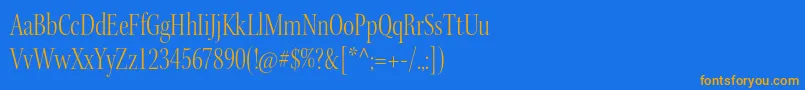 Police KeplerstdLightcndisp – polices orange sur fond bleu