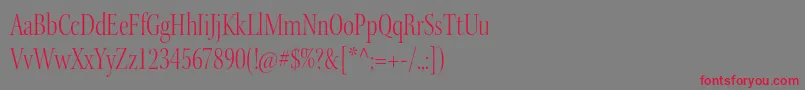 KeplerstdLightcndisp Font – Red Fonts on Gray Background