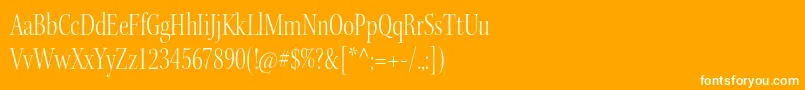 KeplerstdLightcndisp Font – White Fonts on Orange Background