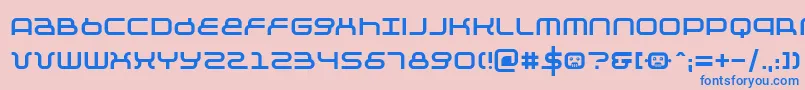 フォントNegtiv12 – ピンクの背景に青い文字