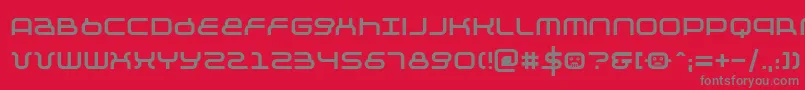 Negtiv12 Font – Gray Fonts on Red Background