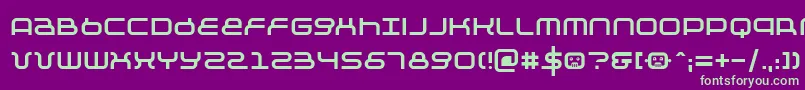 Negtiv12 Font – Green Fonts on Purple Background