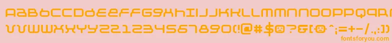 Negtiv12 Font – Orange Fonts on Pink Background