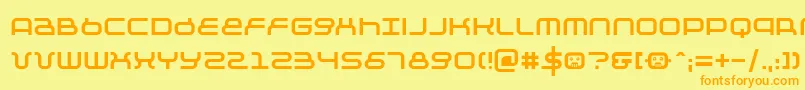 Negtiv12 Font – Orange Fonts on Yellow Background