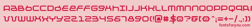 Negtiv12-Schriftart – Rote Schriften auf rosa Hintergrund