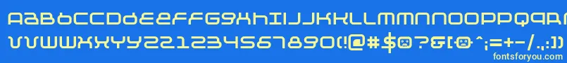 Negtiv12 Font – Yellow Fonts on Blue Background