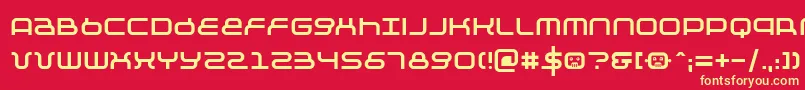 フォントNegtiv12 – 黄色の文字、赤い背景