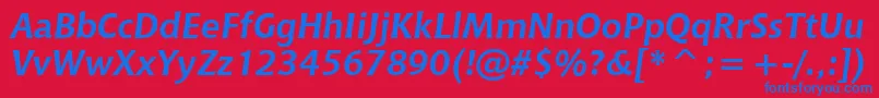 ChiantiBoldItWin95bt Font – Blue Fonts on Red Background