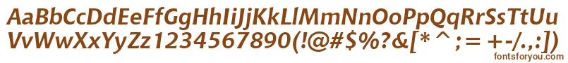 ChiantiBoldItWin95bt-Schriftart – Braune Schriften auf weißem Hintergrund
