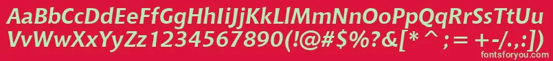 ChiantiBoldItWin95bt Font – Green Fonts on Red Background