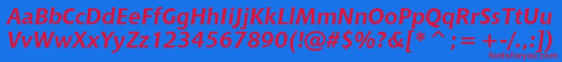 フォントChiantiBoldItWin95bt – 赤い文字の青い背景