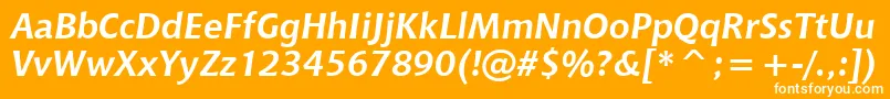 フォントChiantiBoldItWin95bt – オレンジの背景に白い文字