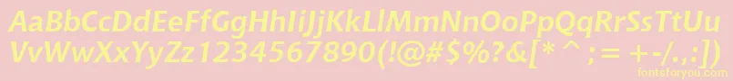 ChiantiBoldItWin95bt Font – Yellow Fonts on Pink Background