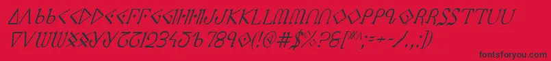 Ppressci Font – Black Fonts on Red Background