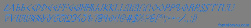 フォントPpressci – 灰色の背景に青い文字