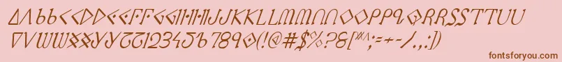 Ppressci Font – Brown Fonts on Pink Background