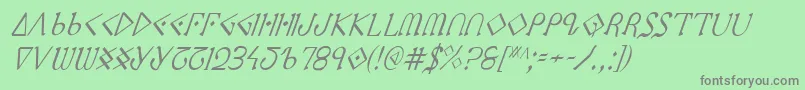 Ppressci Font – Gray Fonts on Green Background