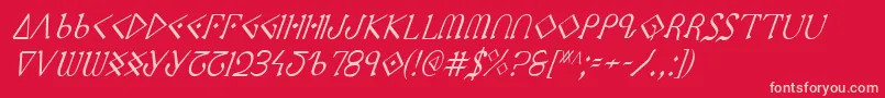 Ppressci Font – Pink Fonts on Red Background