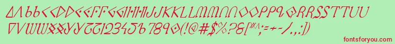 Ppressci Font – Red Fonts on Green Background