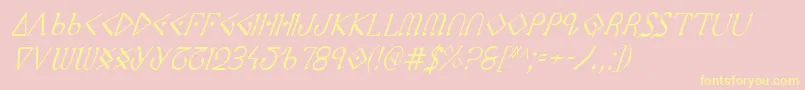 Ppressci Font – Yellow Fonts on Pink Background