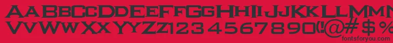 IkarusRegular Font – Black Fonts on Red Background