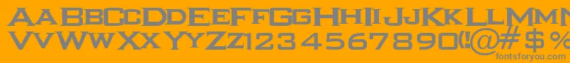 IkarusRegular Font – Gray Fonts on Orange Background