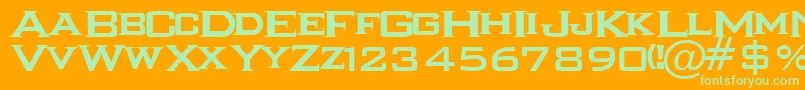 IkarusRegular Font – Green Fonts on Orange Background