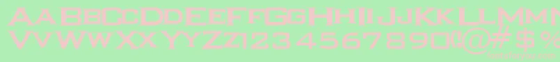 IkarusRegular Font – Pink Fonts on Green Background