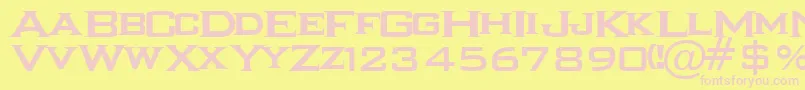 IkarusRegular Font – Pink Fonts on Yellow Background