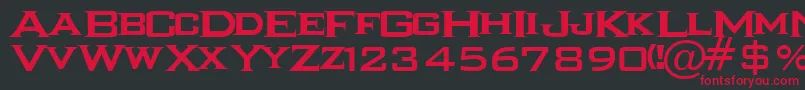 IkarusRegular Font – Red Fonts on Black Background