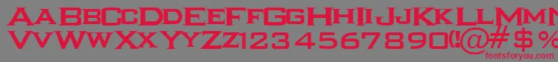 IkarusRegular Font – Red Fonts on Gray Background