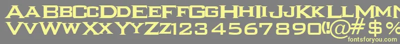 IkarusRegular Font – Yellow Fonts on Gray Background