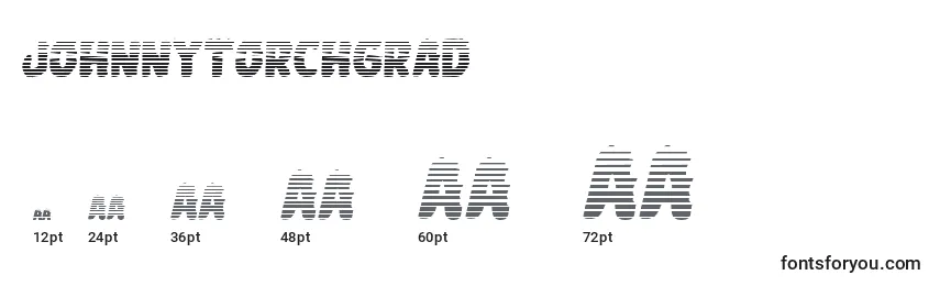 Johnnytorchgrad Font Sizes