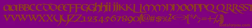 Mael ffy Font – Brown Fonts on Purple Background