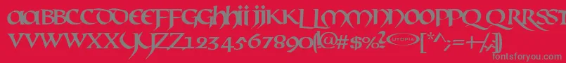 Mael ffy Font – Gray Fonts on Red Background