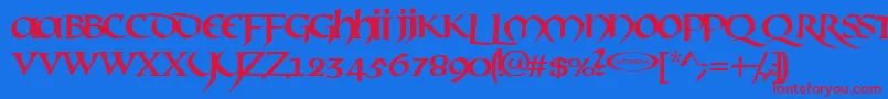 Шрифт Mael ffy – красные шрифты на синем фоне