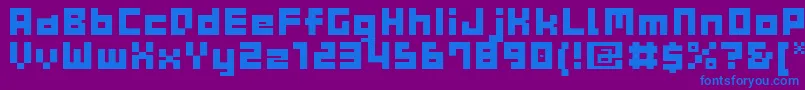 GauFontCubeB Font – Blue Fonts on Purple Background