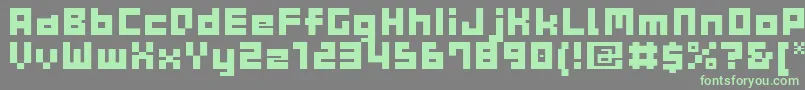 GauFontCubeB Font – Green Fonts on Gray Background