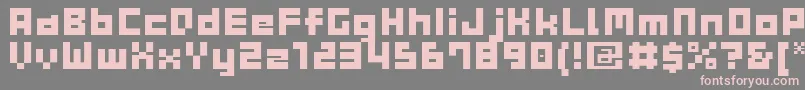 GauFontCubeB Font – Pink Fonts on Gray Background