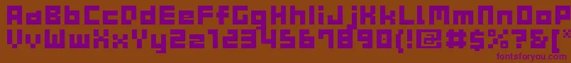 GauFontCubeB Font – Purple Fonts on Brown Background