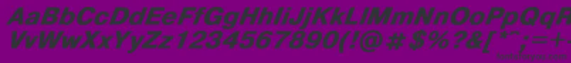 Helvdlbi Font – Black Fonts on Purple Background