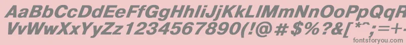 Helvdlbi Font – Gray Fonts on Pink Background