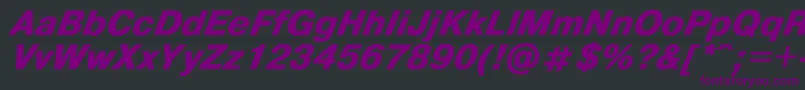 Helvdlbi Font – Purple Fonts on Black Background