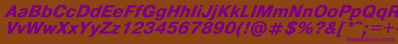 Helvdlbi Font – Purple Fonts on Brown Background