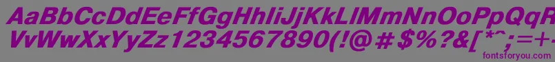 Helvdlbi Font – Purple Fonts on Gray Background