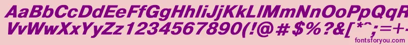Шрифт Helvdlbi – фиолетовые шрифты на розовом фоне