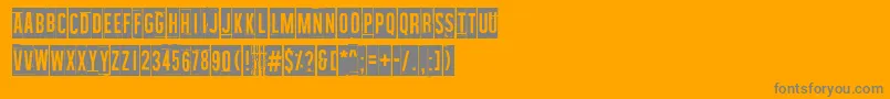 Wallowxenon-Schriftart – Graue Schriften auf orangefarbenem Hintergrund