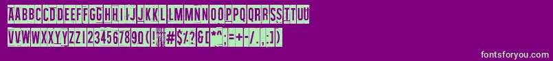 Wallowxenon Font – Green Fonts on Purple Background