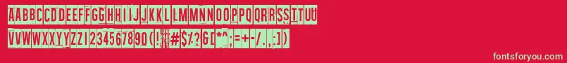 Wallowxenon Font – Green Fonts on Red Background