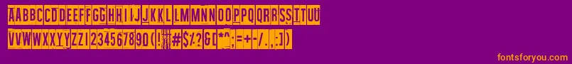 Wallowxenon Font – Orange Fonts on Purple Background